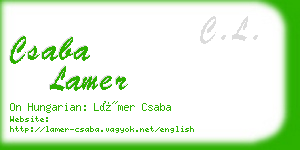 csaba lamer business card